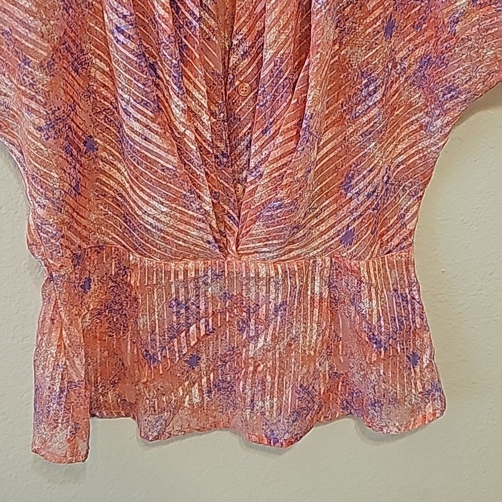 VINTAGE TESS MADE IN HONG KONG PINK PURPLE BLUE RED SOFT TOP SIZE 10 - Picture 3 of 8